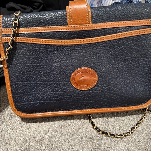 Dooney & Bourke Black and Brown Crossbody Bag with unbranded chain - Picture 5 of 12